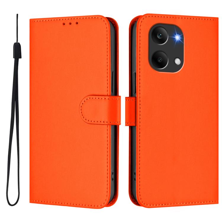 For Redmi Turbo 5 Max 5G/Poco X8 Pro Max 5G Skin Feel Solid Color Leather Phone Case with Lanyard
