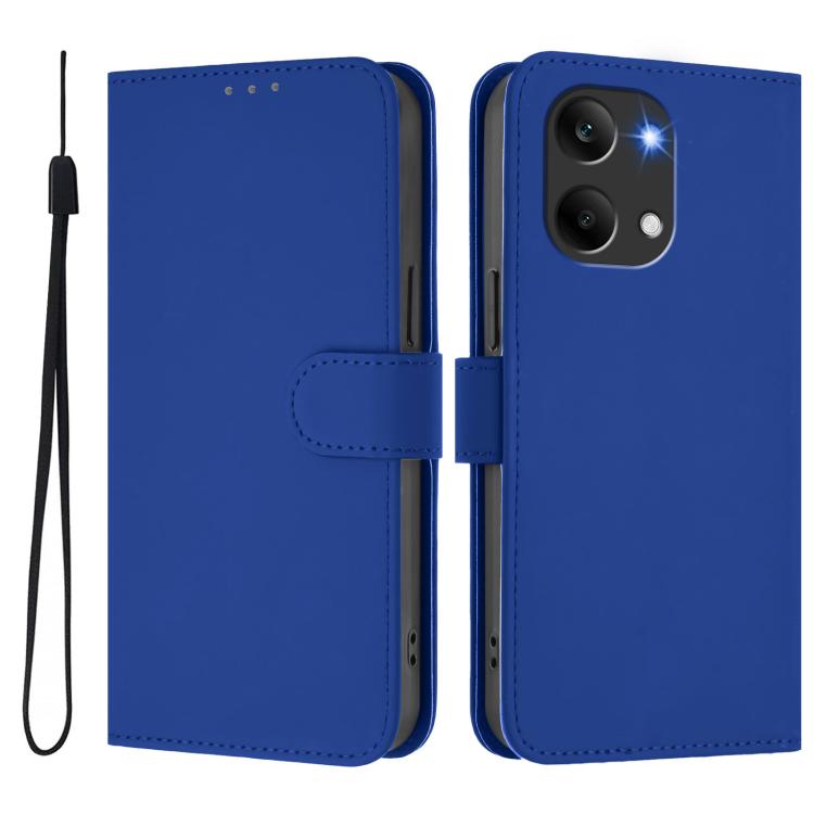For Redmi Turbo 5 Max 5G/Poco X8 Pro Max 5G Skin Feel Solid Color Leather Phone Case with Lanyard