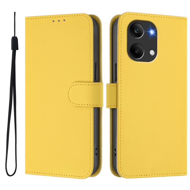 For Redmi Turbo 5 Max 5G/Poco X8 Pro Max 5G Skin Feel Solid Color Leather Phone Case with Lanyard