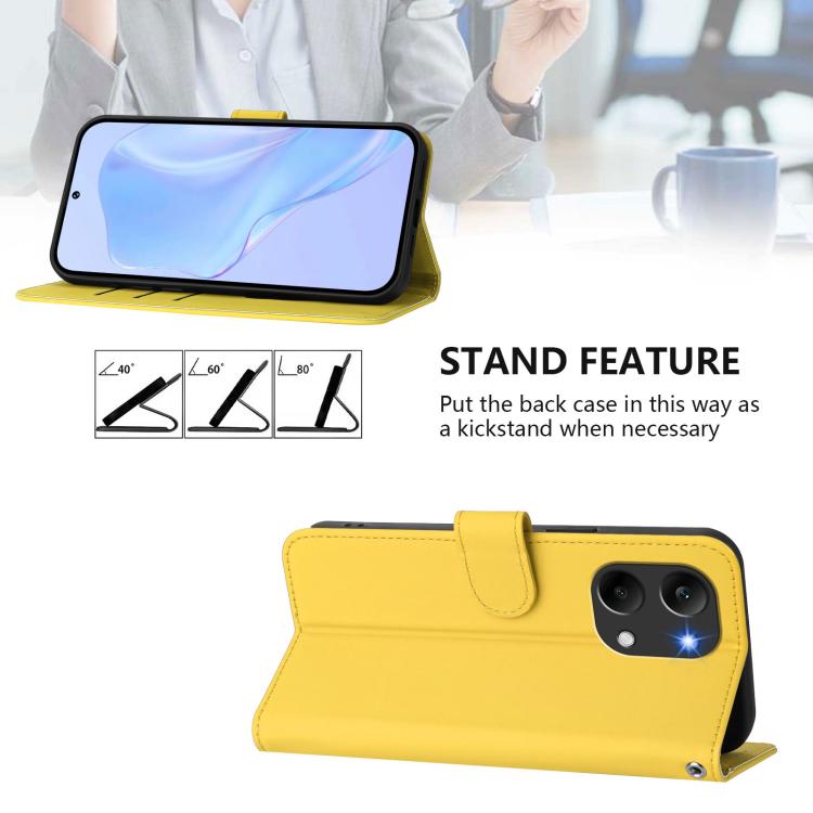 For Redmi Turbo 5 Max 5G/Poco X8 Pro Max 5G Skin Feel Solid Color Leather Phone Case with Lanyard