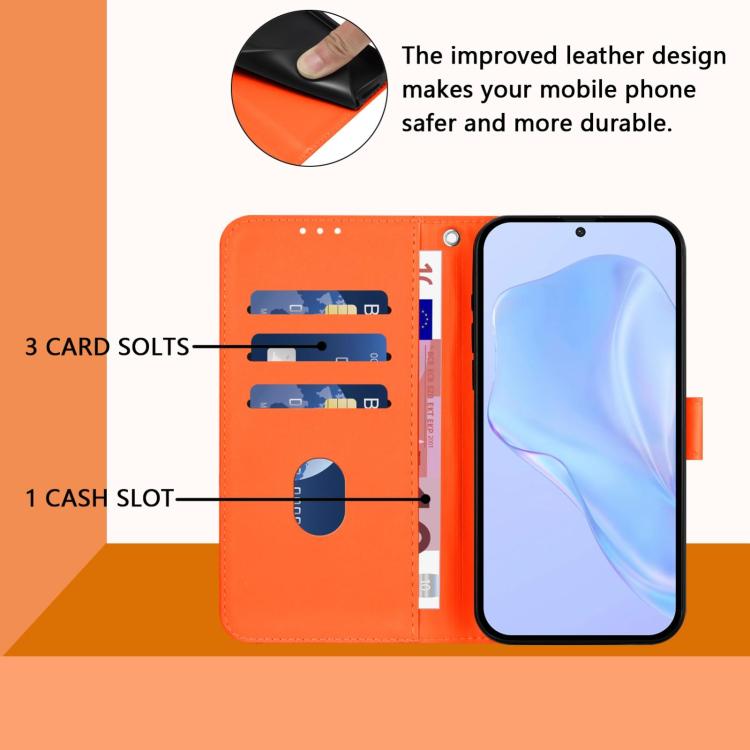 For Redmi 15a 5G Global Skin Feel Solid Color Leather Phone Case with Lanyard