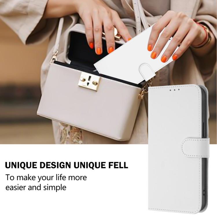For Redmi 15a 5G Global Skin Feel Solid Color Leather Phone Case with Lanyard