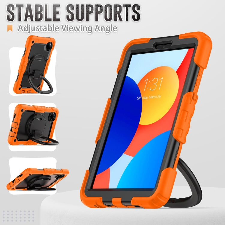 For Xiaomi Redmi Pad SE 8.7 2024 D Type Silicone Hybrid PC Tablet Case with Handle Holder