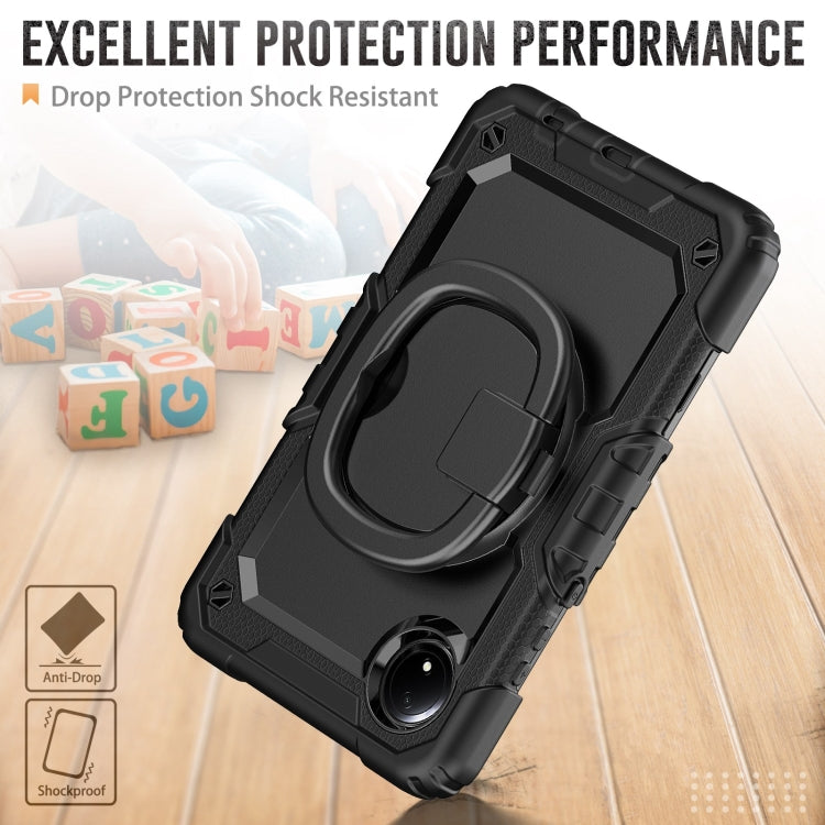 For Xiaomi Redmi Pad SE 8.7 2024 D Type Silicone Hybrid PC Tablet Case with Handle Holder