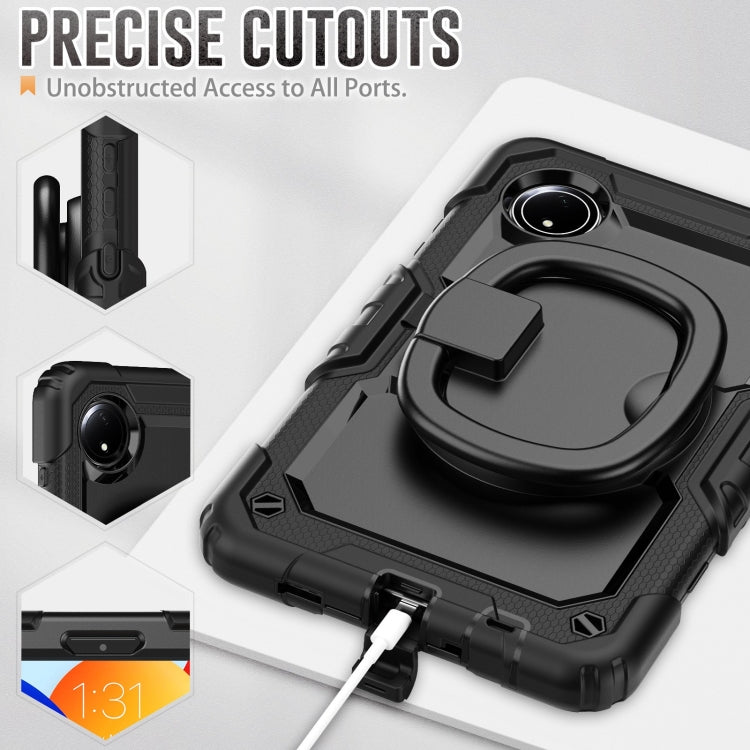 For Xiaomi Redmi Pad SE 8.7 2024 D Type Silicone Hybrid PC Tablet Case with Handle Holder