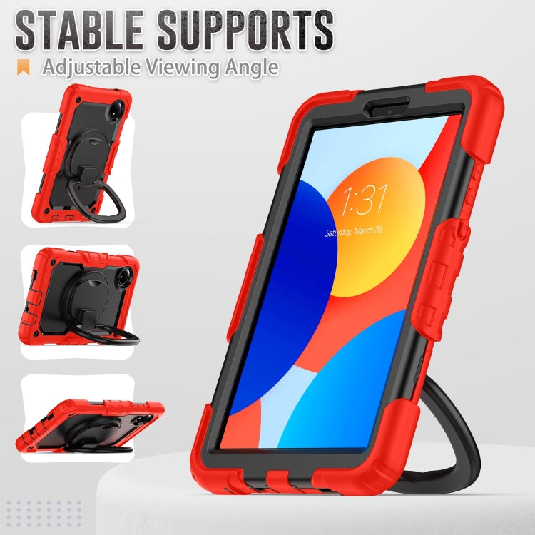For Xiaomi Redmi Pad SE 8.7 2024 D Type Silicone Hybrid PC Tablet Case with Handle Holder