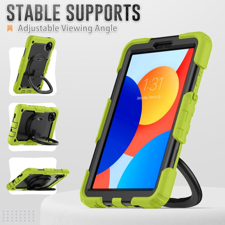 For Xiaomi Redmi Pad SE 8.7 2024 D Type Silicone Hybrid PC Tablet Case with Handle Holder