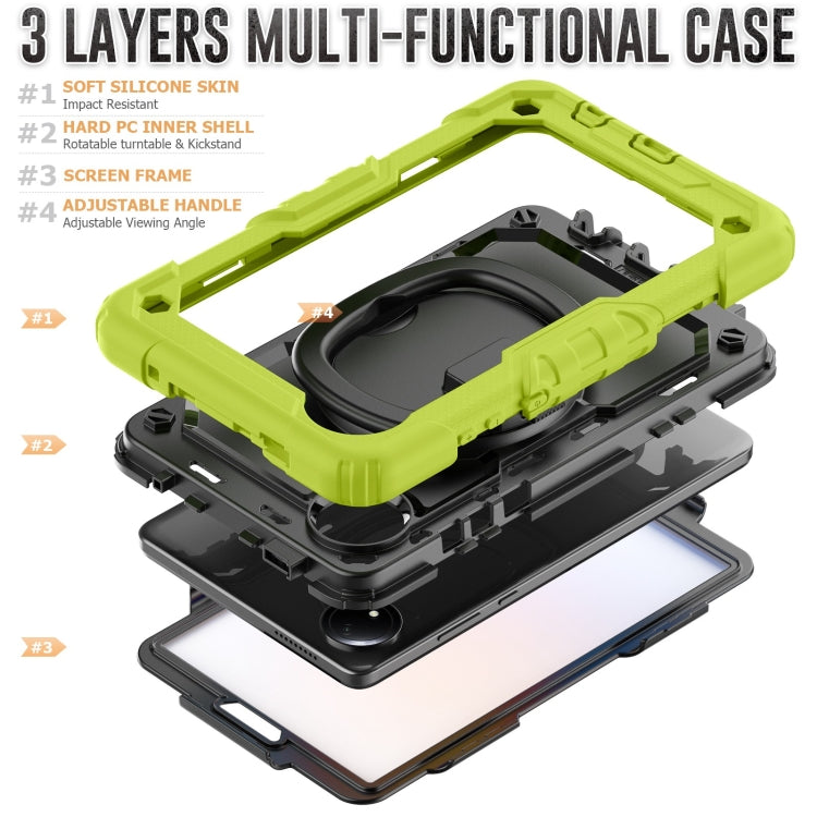 For Xiaomi Redmi Pad SE 8.7 2024 D Type Silicone Hybrid PC Tablet Case with Handle Holder