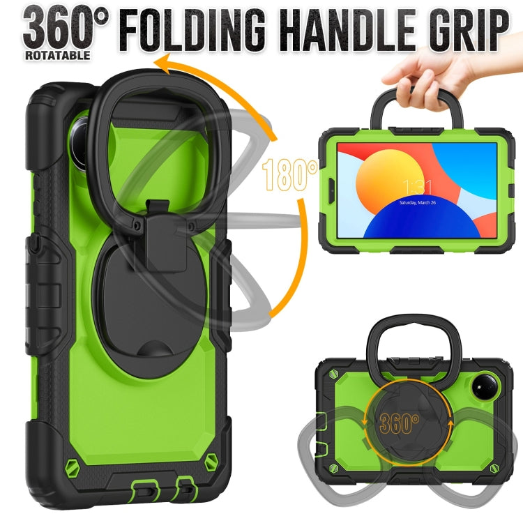 For Xiaomi Redmi Pad SE 8.7 2024 D Type Silicone Hybrid PC Tablet Case with Handle Holder