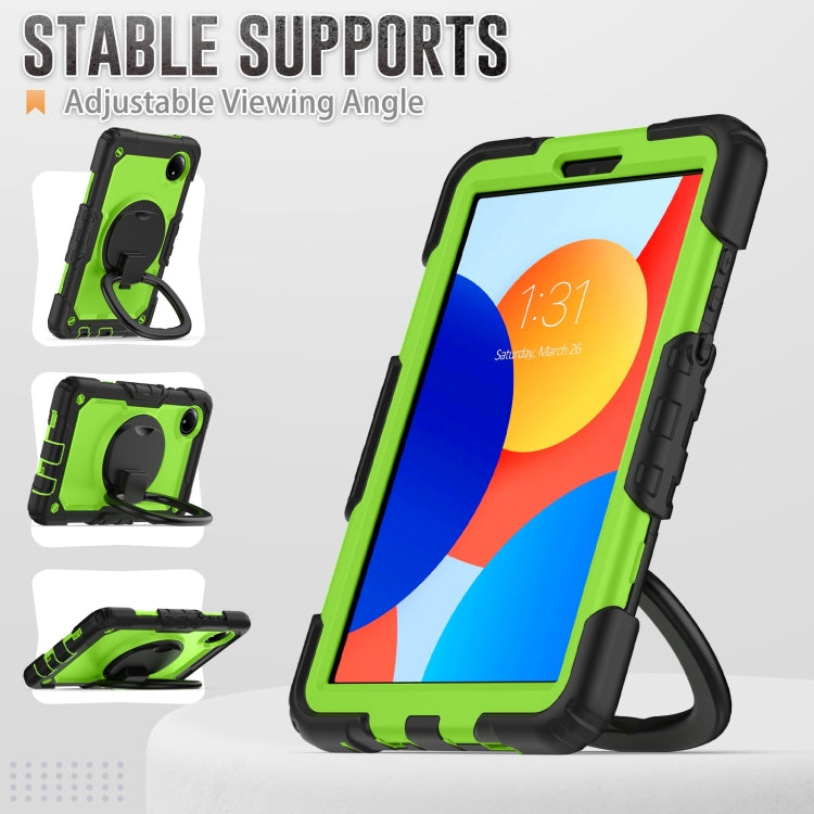 For Xiaomi Redmi Pad SE 8.7 2024 D Type Silicone Hybrid PC Tablet Case with Handle Holder