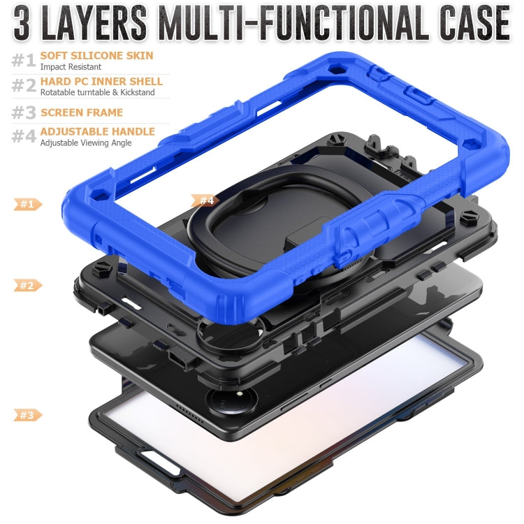 For Xiaomi Redmi Pad SE 8.7 2024 D Type Silicone Hybrid PC Tablet Case with Handle Holder
