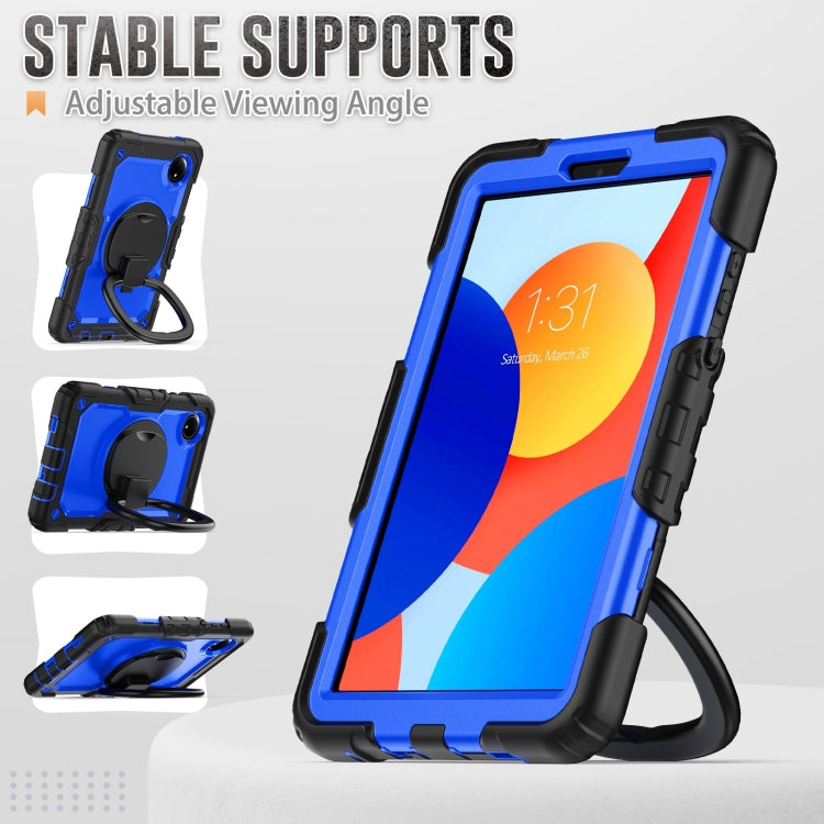 For Xiaomi Redmi Pad SE 8.7 2024 D Type Silicone Hybrid PC Tablet Case with Handle Holder