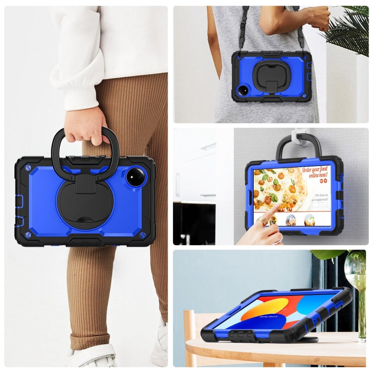 For Xiaomi Redmi Pad SE 8.7 2024 D Type Silicone Hybrid PC Tablet Case with Handle Holder