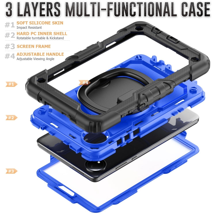 For Xiaomi Redmi Pad SE 8.7 2024 D Type Silicone Hybrid PC Tablet Case with Handle Holder