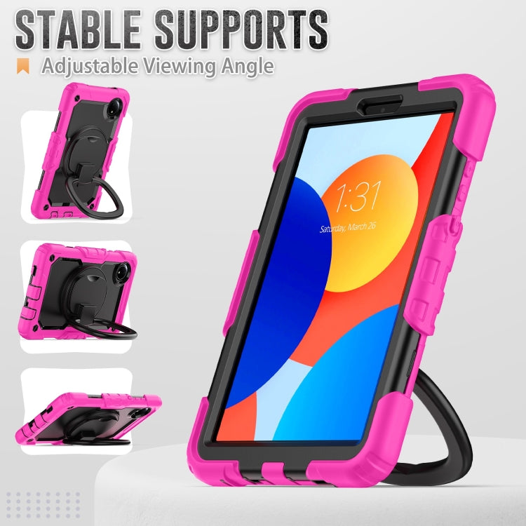 For Xiaomi Redmi Pad SE 8.7 2024 D Type Silicone Hybrid PC Tablet Case with Handle Holder
