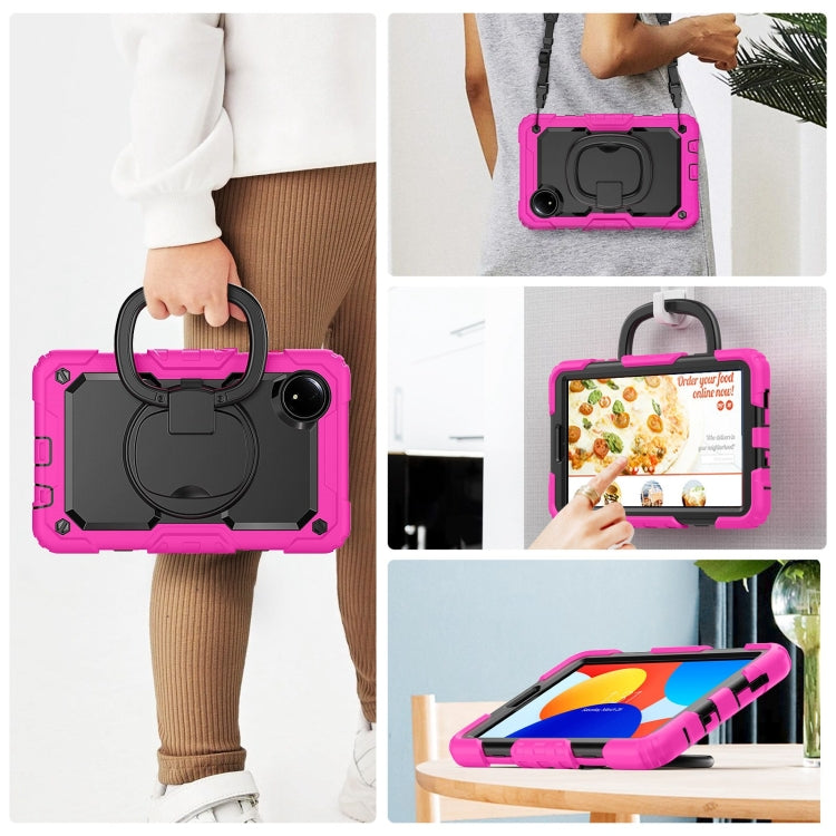 For Xiaomi Redmi Pad SE 8.7 2024 D Type Silicone Hybrid PC Tablet Case with Handle Holder