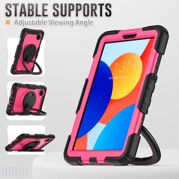 For Xiaomi Redmi Pad SE 8.7 2024 D Type Silicone Hybrid PC Tablet Case with Handle Holder