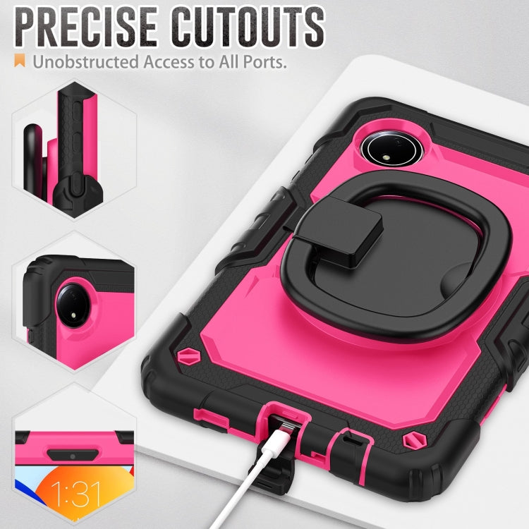 For Xiaomi Redmi Pad SE 8.7 2024 D Type Silicone Hybrid PC Tablet Case with Handle Holder