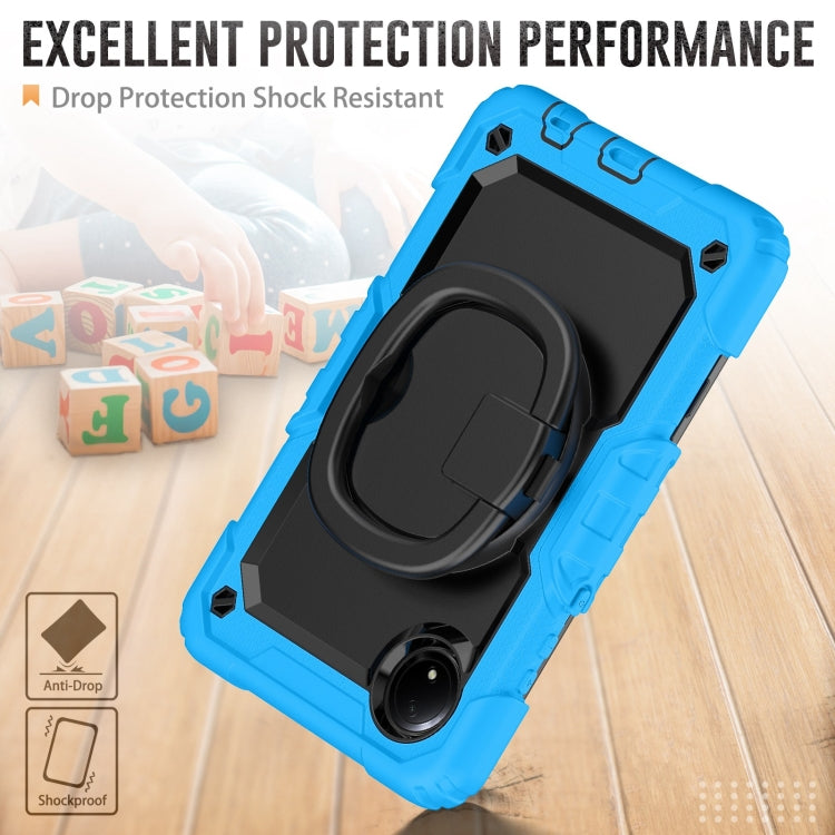 For Xiaomi Redmi Pad SE 8.7 2024 D Type Silicone Hybrid PC Tablet Case with Handle Holder