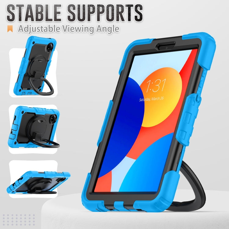 For Xiaomi Redmi Pad SE 8.7 2024 D Type Silicone Hybrid PC Tablet Case with Handle Holder