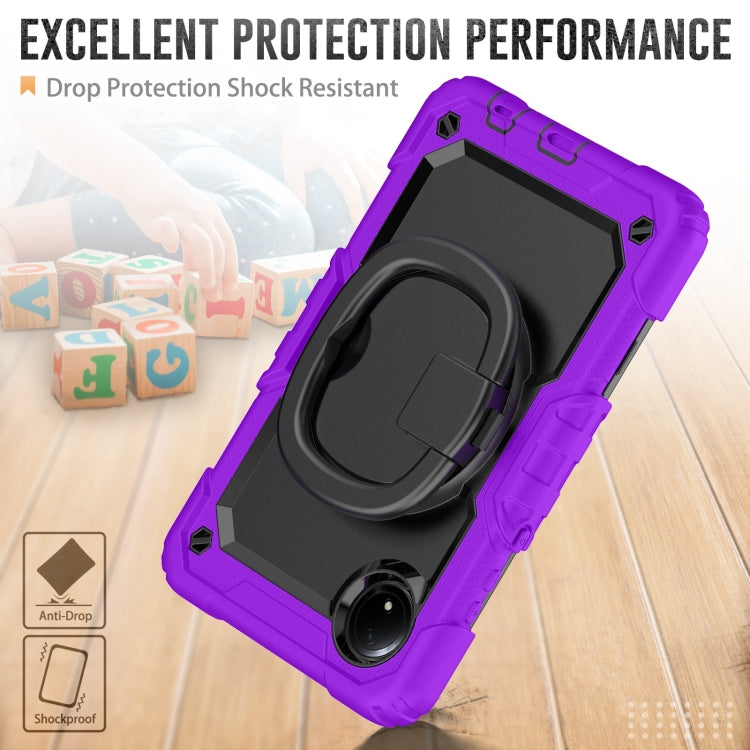For Xiaomi Redmi Pad SE 8.7 2024 D Type Silicone Hybrid PC Tablet Case with Handle Holder