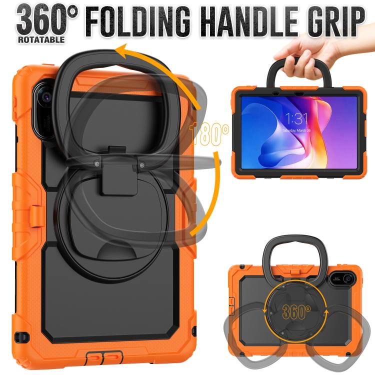 For Xiaomi Redmi Pad 2 D Type Silicone Hybrid PC Tablet Case with Handle Holder