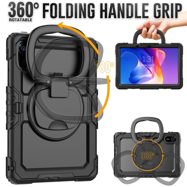 For Xiaomi Redmi Pad 2 D Type Silicone Hybrid PC Tablet Case with Handle Holder