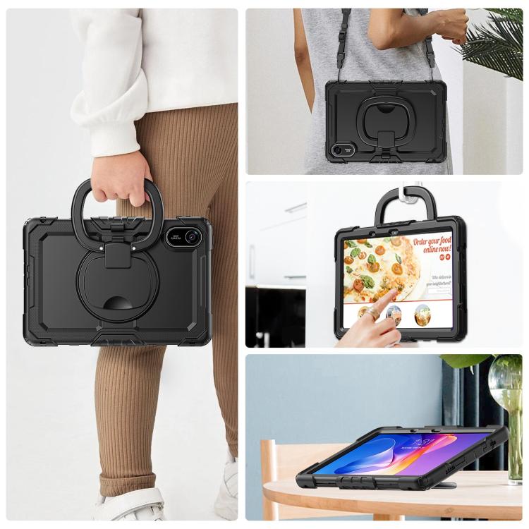 For Xiaomi Redmi Pad 2 D Type Silicone Hybrid PC Tablet Case with Handle Holder