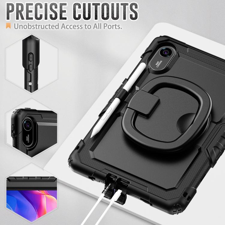 For Xiaomi Redmi Pad 2 D Type Silicone Hybrid PC Tablet Case with Handle Holder