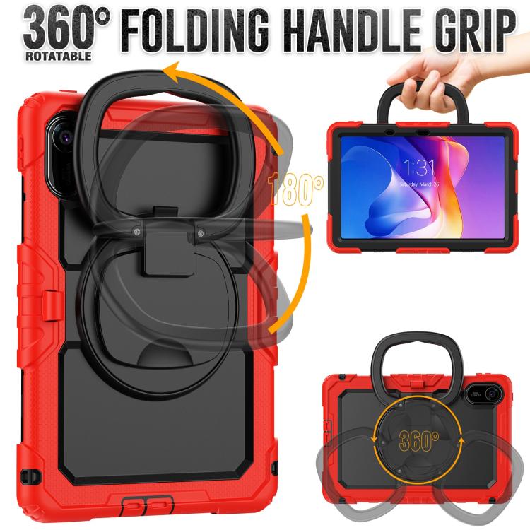 For Xiaomi Redmi Pad 2 D Type Silicone Hybrid PC Tablet Case with Handle Holder
