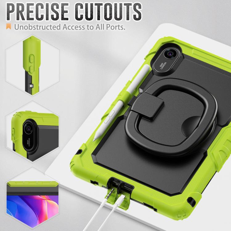 For Xiaomi Redmi Pad 2 D Type Silicone Hybrid PC Tablet Case with Handle Holder