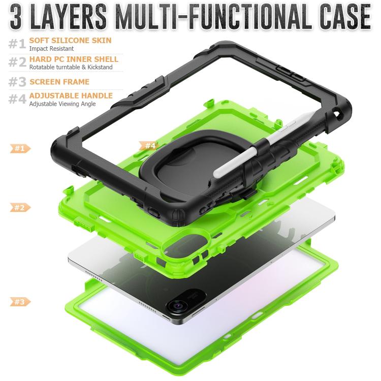 For Xiaomi Redmi Pad 2 D Type Silicone Hybrid PC Tablet Case with Handle Holder