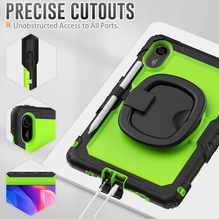 For Xiaomi Redmi Pad 2 D Type Silicone Hybrid PC Tablet Case with Handle Holder