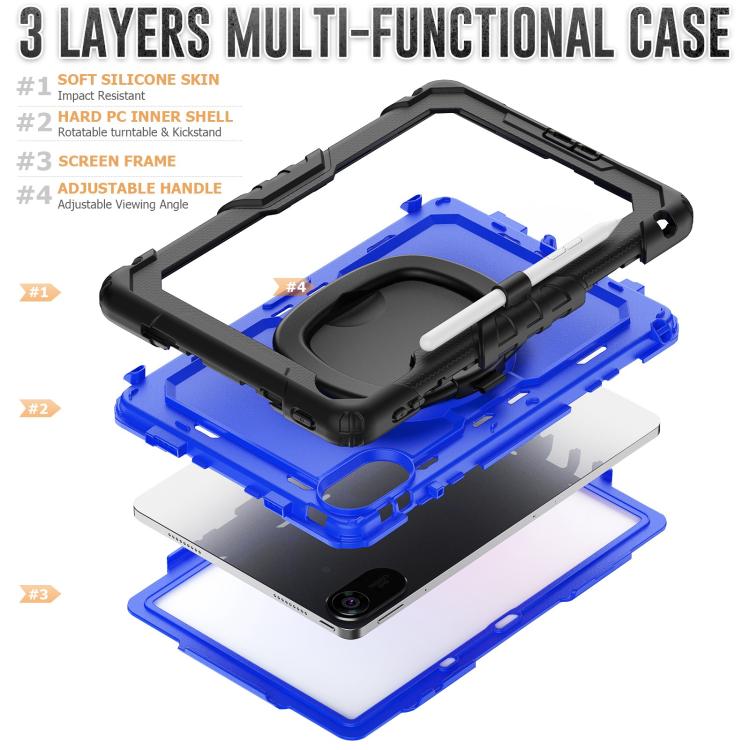 For Xiaomi Redmi Pad 2 D Type Silicone Hybrid PC Tablet Case with Handle Holder