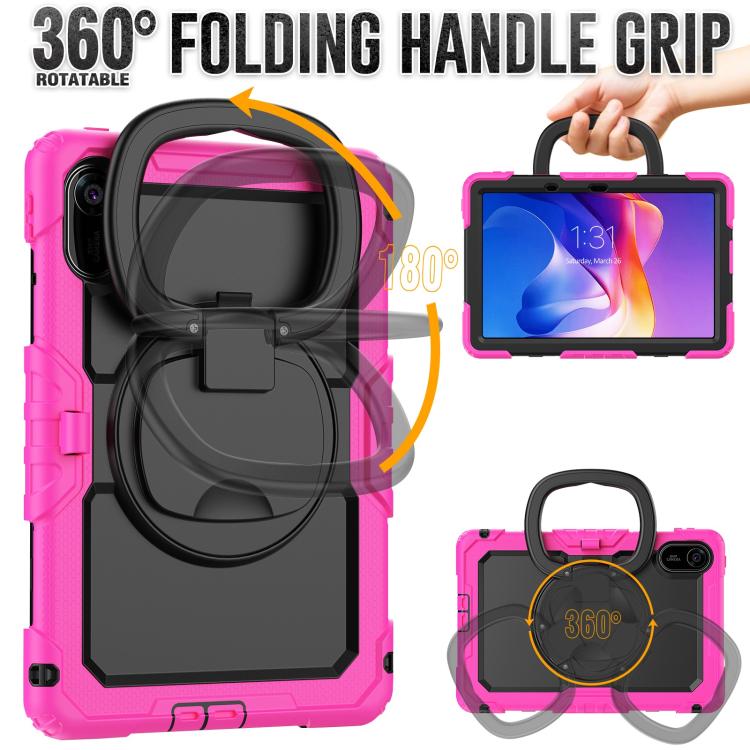 For Xiaomi Redmi Pad 2 D Type Silicone Hybrid PC Tablet Case with Handle Holder
