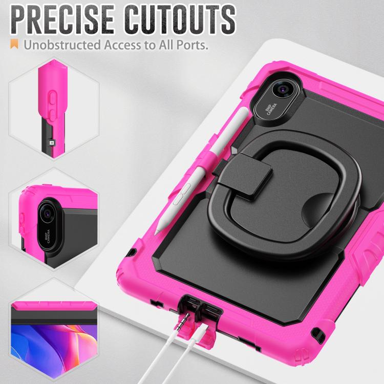 For Xiaomi Redmi Pad 2 D Type Silicone Hybrid PC Tablet Case with Handle Holder