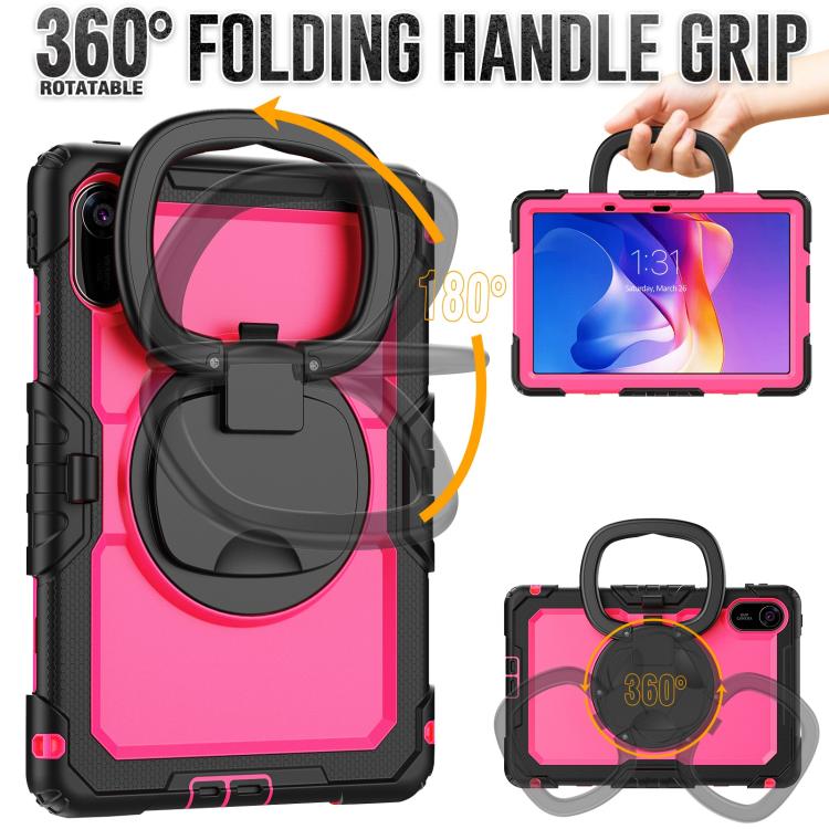 For Xiaomi Redmi Pad 2 D Type Silicone Hybrid PC Tablet Case with Handle Holder