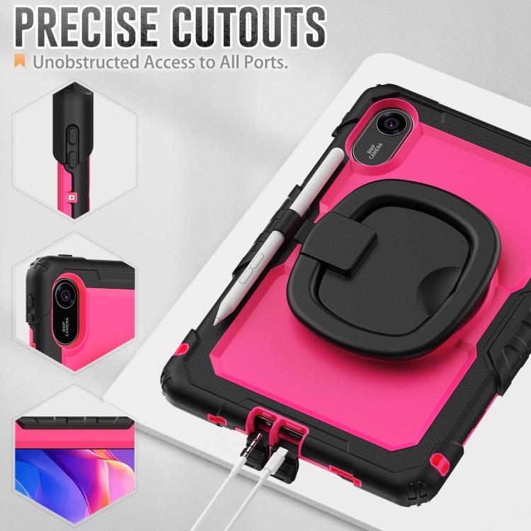 For Xiaomi Redmi Pad 2 D Type Silicone Hybrid PC Tablet Case with Handle Holder
