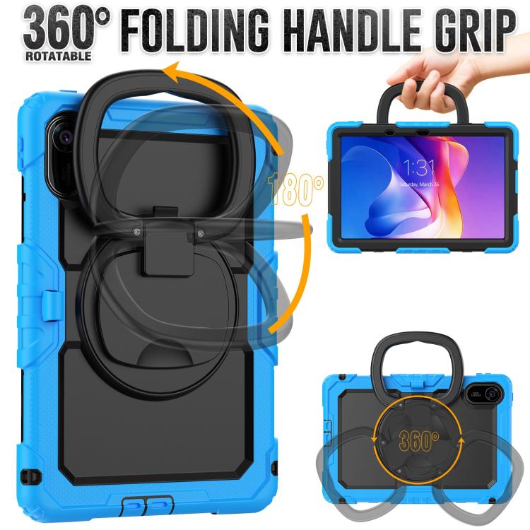 For Xiaomi Redmi Pad 2 D Type Silicone Hybrid PC Tablet Case with Handle Holder