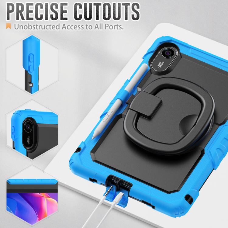 For Xiaomi Redmi Pad 2 D Type Silicone Hybrid PC Tablet Case with Handle Holder