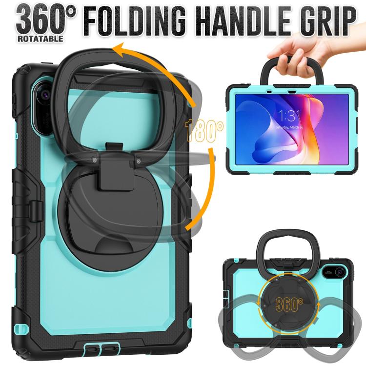 For Xiaomi Redmi Pad 2 D Type Silicone Hybrid PC Tablet Case with Handle Holder