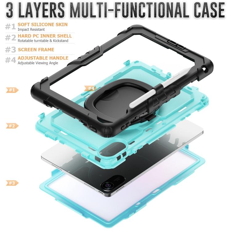 For Xiaomi Redmi Pad 2 D Type Silicone Hybrid PC Tablet Case with Handle Holder