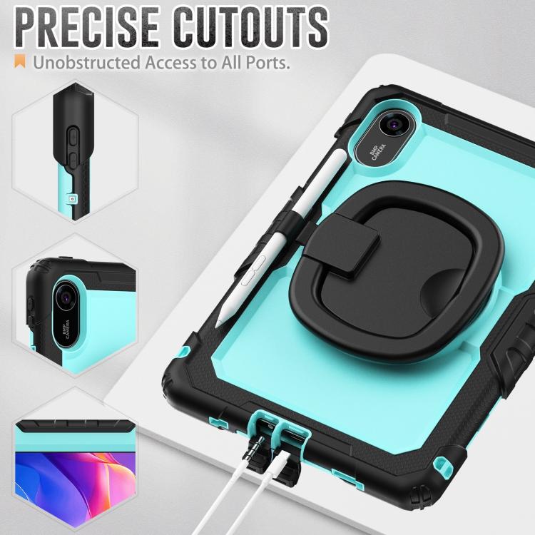 For Xiaomi Redmi Pad 2 D Type Silicone Hybrid PC Tablet Case with Handle Holder