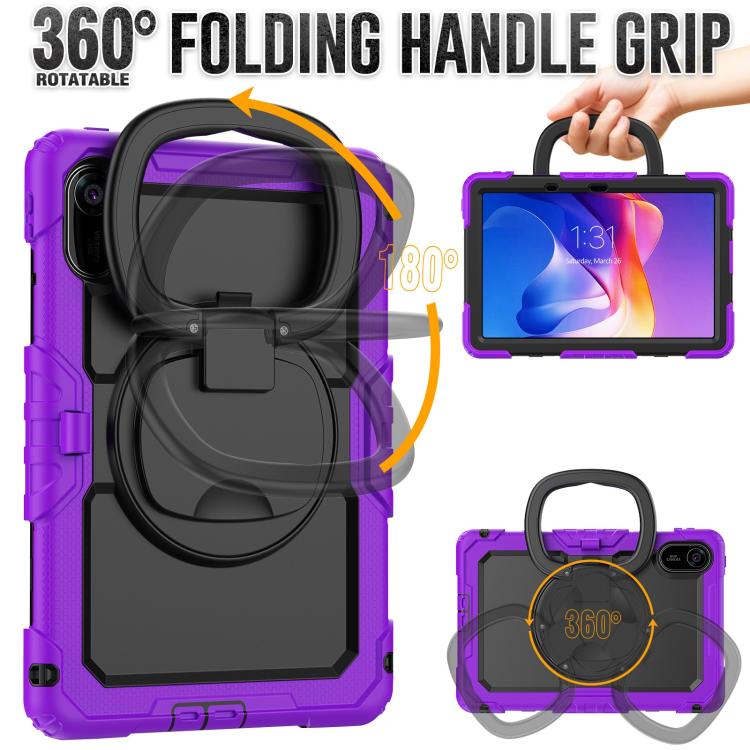 For Xiaomi Redmi Pad 2 D Type Silicone Hybrid PC Tablet Case with Handle Holder