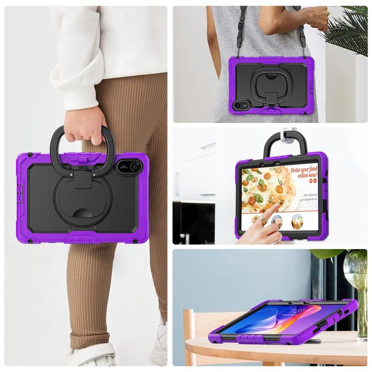 For Xiaomi Redmi Pad 2 D Type Silicone Hybrid PC Tablet Case with Handle Holder
