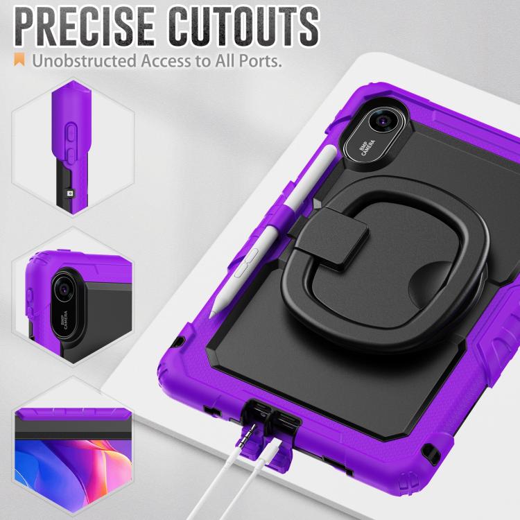 For Xiaomi Redmi Pad 2 D Type Silicone Hybrid PC Tablet Case with Handle Holder