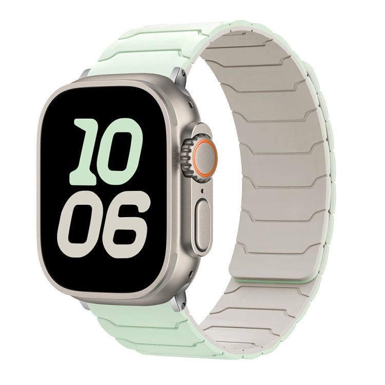 For Apple Watch 46mm / 49mm / 45mm / 44mm Magnetic Silicone Watch Band