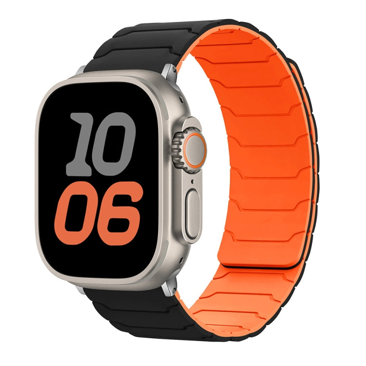 For Apple Watch 46mm / 49mm / 45mm / 44mm Magnetic Silicone Watch Band