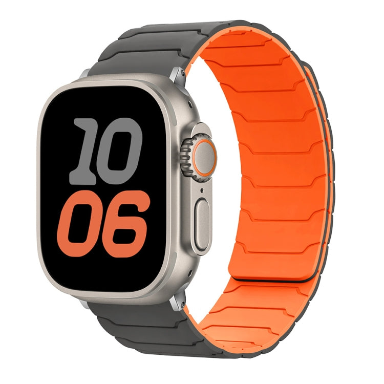 For Apple Watch 46mm / 49mm / 45mm / 44mm Magnetic Silicone Watch Band