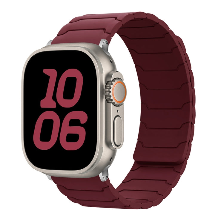 For Apple Watch 46mm / 49mm / 45mm / 44mm Magnetic Silicone Watch Band